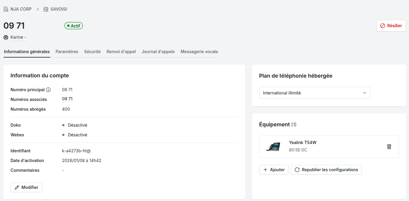 Gestion du mini standard ITD